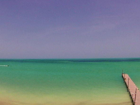 Land for sale on Holbox Island - ocean view and pier