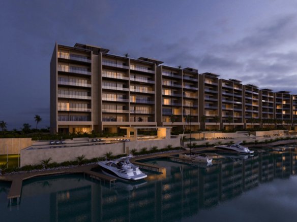 Night view of the building