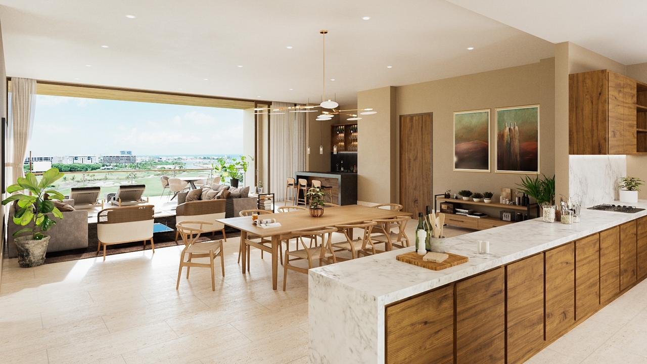 Dining room and balcony