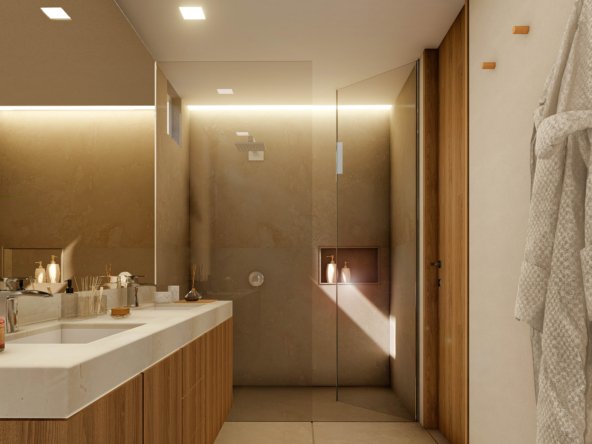 Interior view of Alba's bathroom