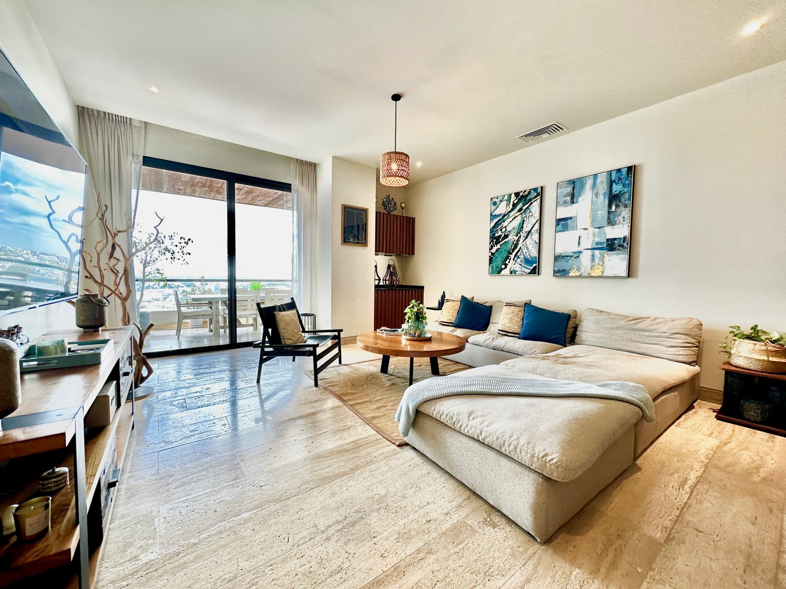 Apartment for Sale or Rent at Vela Towers in Cancun, View from the Living Room