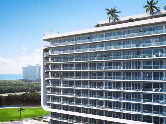 Fachada de proyecto grand island bay view grand en preventa venta en cancún