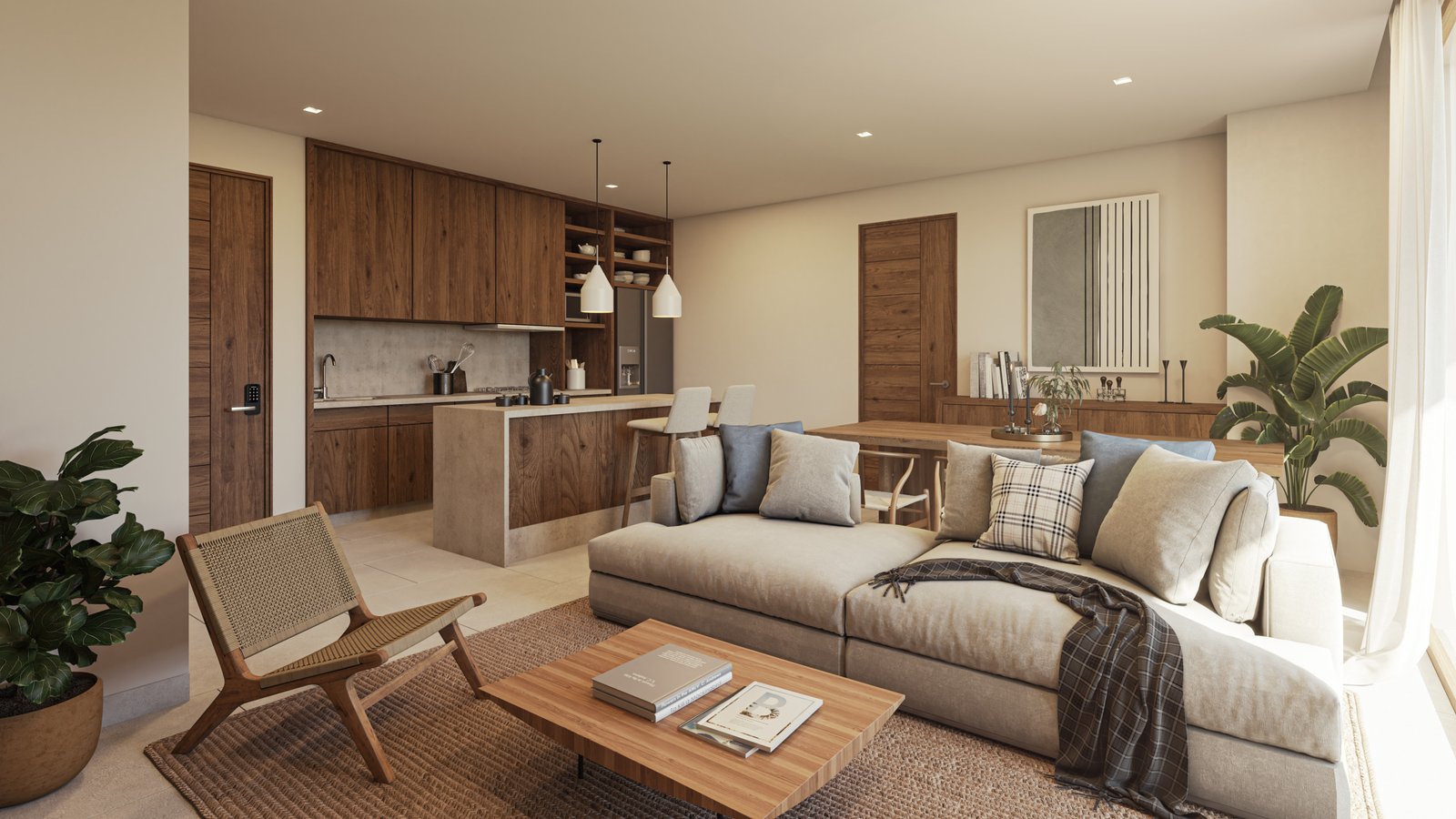 GREENWOOD - LIVING ROOM DINING ROOM KITCHEN