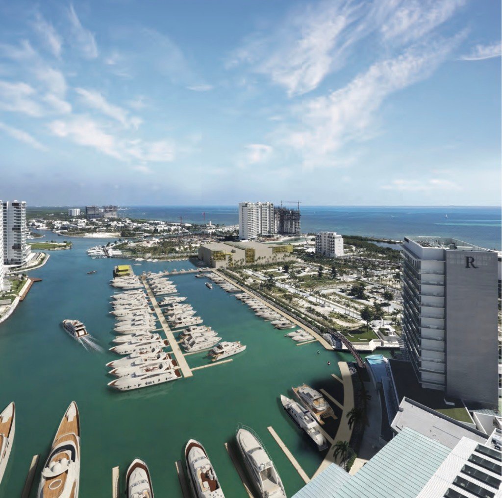 Aerial view of Puerto Cancun
