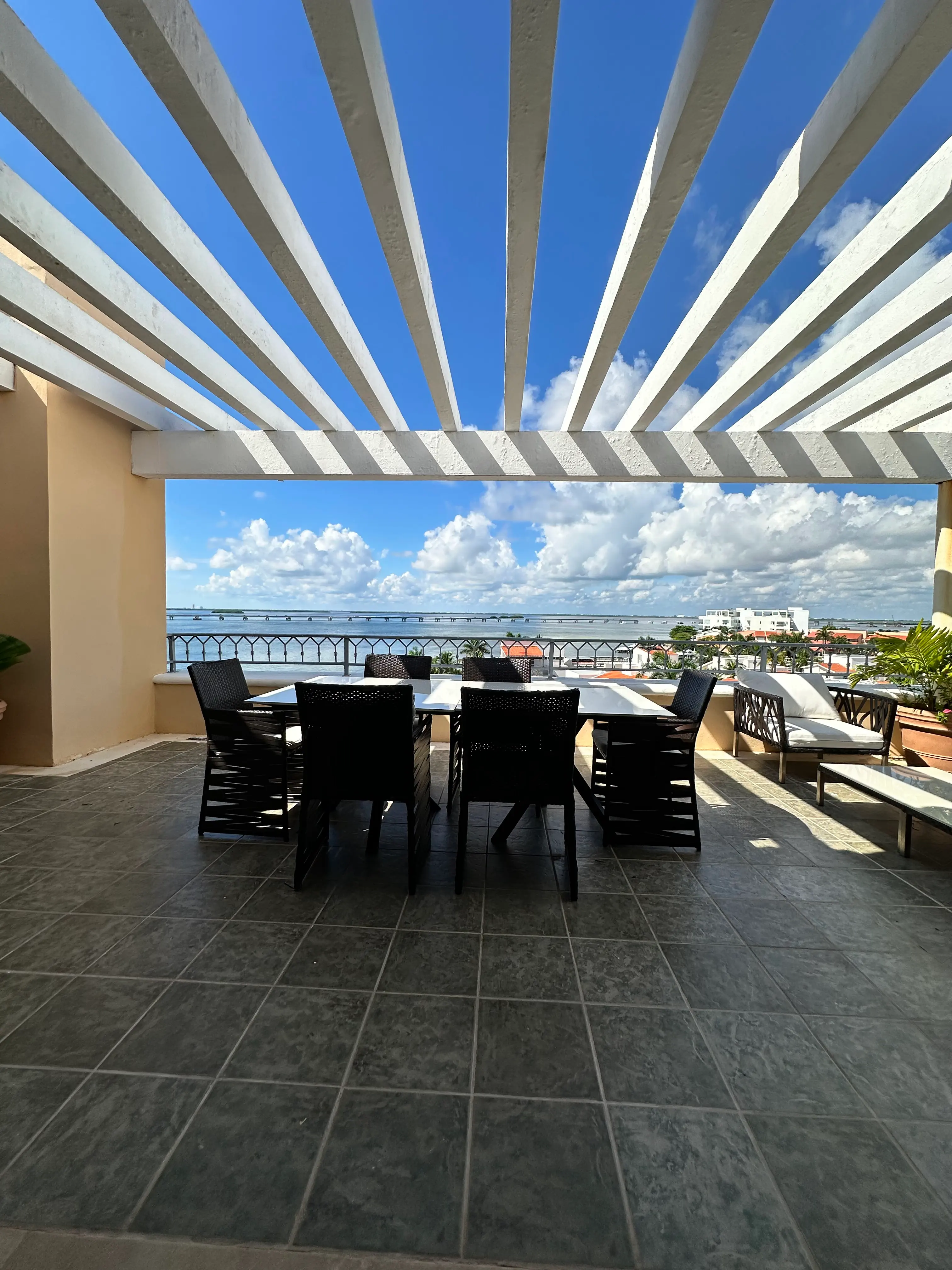 Lagoon-front Condo for Sale, Isla Dorada, Cancun – Terrace