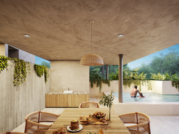 Condos for sale in Erenia Cancun common area