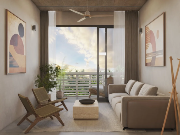 Condos for sale in Erenia Cancun living area