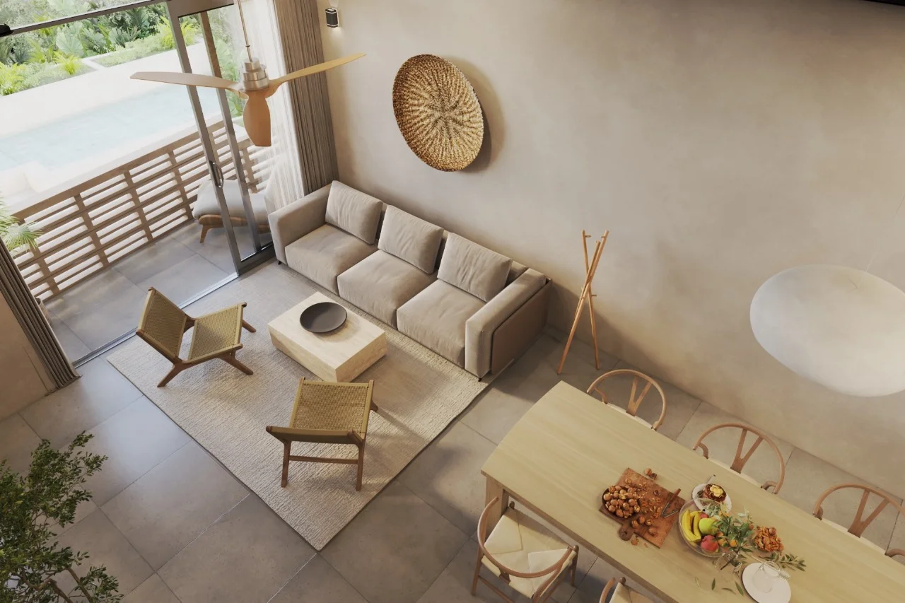 Condos for sale in Erenia Cancun living area