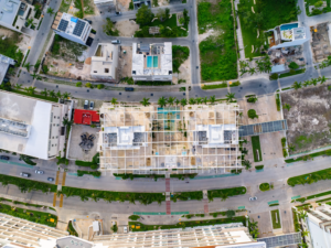 aerial view of project