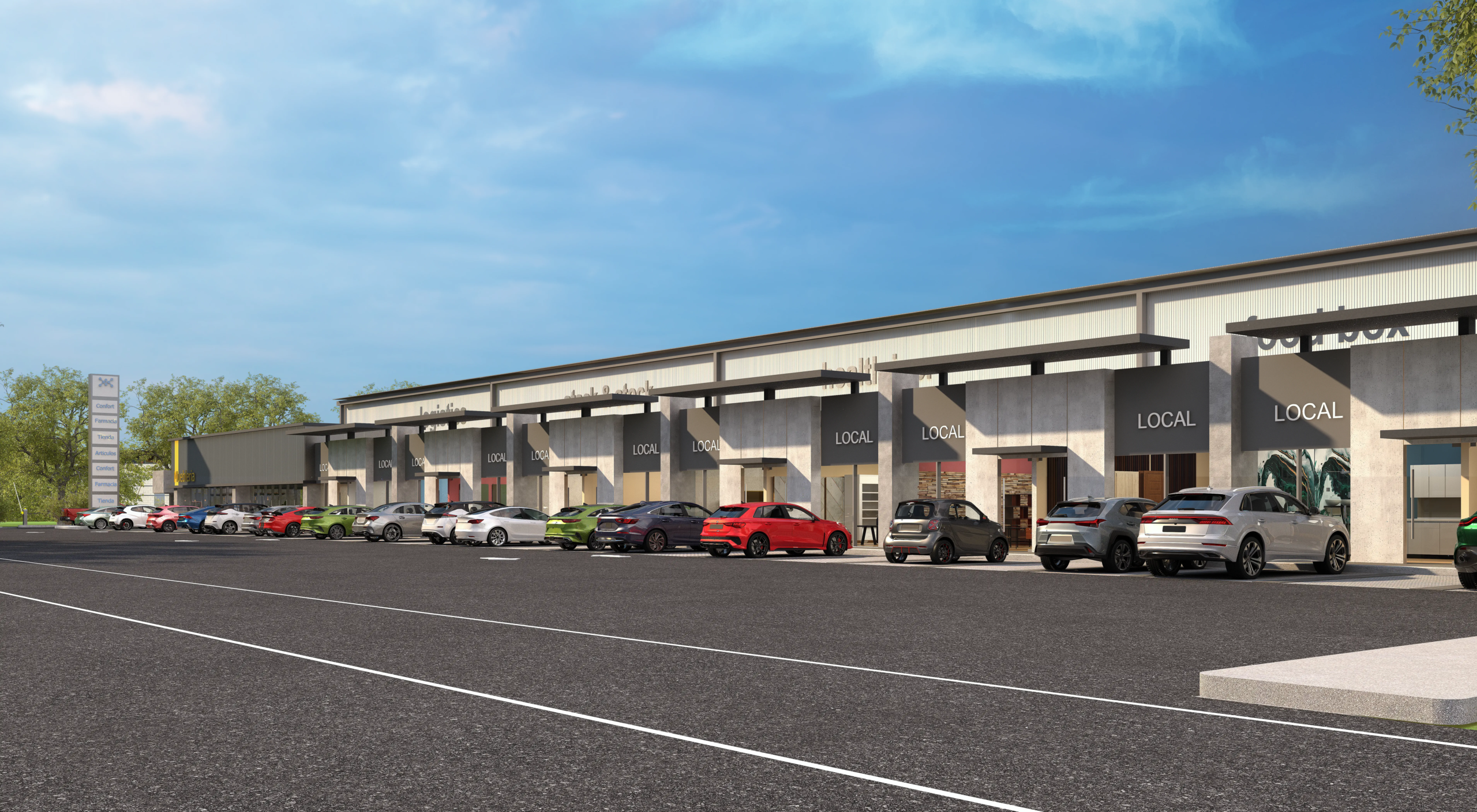 KONECTA LOW FACADE WITH CARS